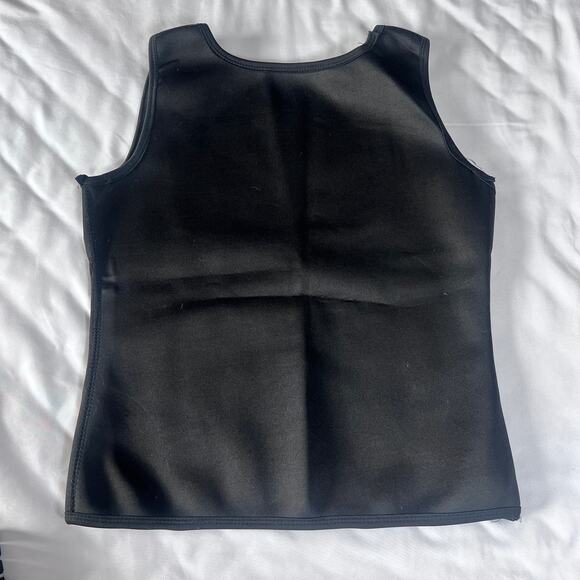 ✨Neoprene Sauna Vest Sweat Shaper Tank Top Body Shaper Black Yellow Size XXL - Picture 4 of 5